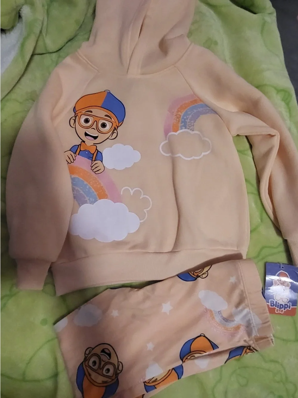 Peach Kids Matching Hoodie & Joggers Set